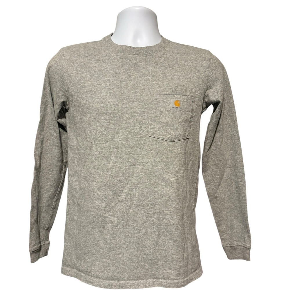 Carhartt Original Fit Youth Gray Long Sleeve Pocket Tee XS 0/2